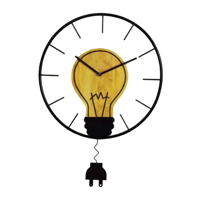Reloj de pared con bombilla de imitación, reloj colgante, ligero, silencioso, adorno de acrílico, decoración de pared para dormitorio, aula