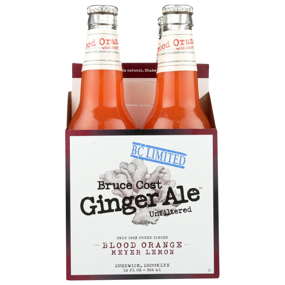 Bruce Cost Ginger Ale Blood Orange With Meyer Lemon, 4/12 Oz
