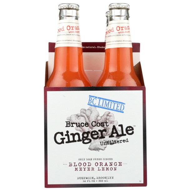 Bruce Cost Ginger Ale Blood Orange With Meyer Lemon, 4/12 Oz Walmart