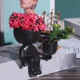 thumbnail image 4 of Xingzhi Contemporary Ceramic Flower Pot Human Flower Vase Plant Pot Planter Black 10x9x6cm 10x9x6cm 10x6x8cm 1Set, 4 of 6