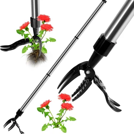 Weeder Puller Stand Up Weed Tool With Handle Garden Outdoor Root Remover Killer