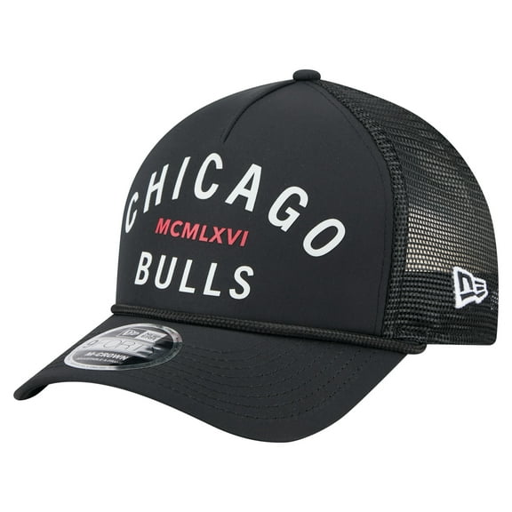 Men's-New Era Black Chicago Bulls Minimalist 9FORTY M-Crown Adjustable Hat