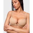 thumbnail image 4 of Women's Push Up Bra Front Closure Bras Tshirt Demi Plunge Underwire Bra Inbarely Plus Collection, 4 of 6