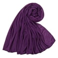 thumbnail image 2 of Lumtrix Long Scarf for Women Thin Soft Breathable Wraps Shawl Lightweight Solid Color Cover Up Dark Purple, 2 of 4
