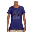 thumbnail image 2 of Wild Bobby, Mom Wife Boss Mother's Day Womens Graphic Tee, Purple, Small, 2 of 6
