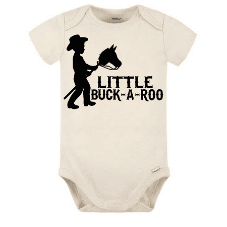 

Little Buck-A-Roo Onesie® Pregnancy Announcement Western Country Cowboy Natural