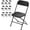 Black, variant on PEXMOR 4 Pack Folding Chairs, Portable Plastic Chairs with Steel Frame for Outdoor, 350lb Capacity, White