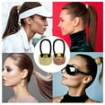 thumbnail image 4 of 4 Pieces Rhinestone Ponytail Holder Cuffs Elastic Scrunchies Rhinestone Hair Ties and Elegant Hair Clip Cuffs Punk Gothic Hair Accessories for Women Lady Girl, 2 Colors, Casewin, 4 of 8