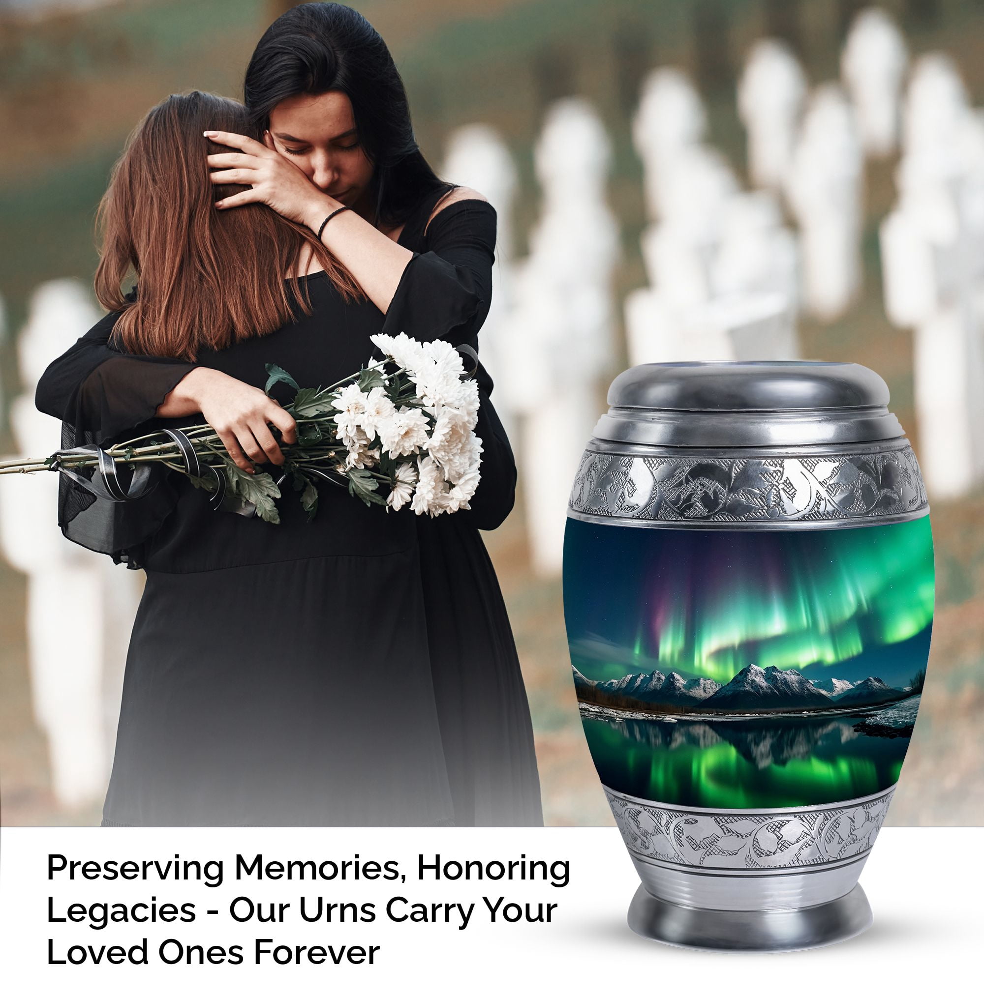 Aurora Borealis Urn For Human Ashes, Urns For Human Ashes Adult, Urns For Women Ashes, Urn For Ashes Adult Male, Funeral Urns For Adult Ashes Women, Bird Urns, Urns For Ashes Adult Female 10 Inch