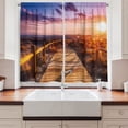 thumbnail image 2 of Ambesonne Landscape Kitchen Curtains, Sunset in Nature Park, 55"x45", Multicolor, 2 of 3