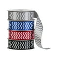 thumbnail image 5 of Offray Ribbon, Chevron Royal Blue 7/8 inch Single Face Satin Polyester Ribbon, 9 feet, 5 of 8
