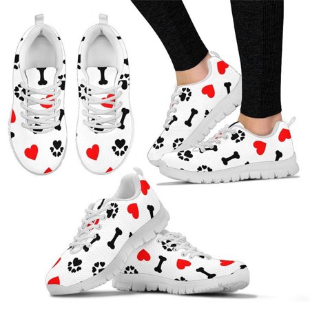 

Shoes Nursing Shoes for Women Veterinarian Dog Lover Printing Flat Shoes Ladies Lace-up Mesh Shoes Females Flat Sneakers