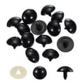 thumbnail image 1 of Ojos de seguridad Uxcell de 35 mm, 30 piezas de ojos de manualidades de plástico con película protectora, negros, 1 of 6