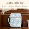 thumbnail image 6 of ZUXONGSY Blue Daisy Print Bible Case for Women Lightweight Bible Protective Carrier Stylish Handbag with Handle Christian Tote Bag for Daily Commuter, 6 of 7