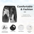 thumbnail image 3 of Picia Running horses Pattern Mens Swim Trunks with Compression Liner Stretch Beach Shorts Quick Dry with Zipper Pockets No-Chafing Board Shorts-Small, 3 of 6