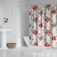thumbnail image 2 of Pioneer Flower Floral Print Pattern Shower Curtain 84"x72", Bathroom Decorative Shower Curtain Set with 12 Hooks, Waterproof Washable, 2 of 6