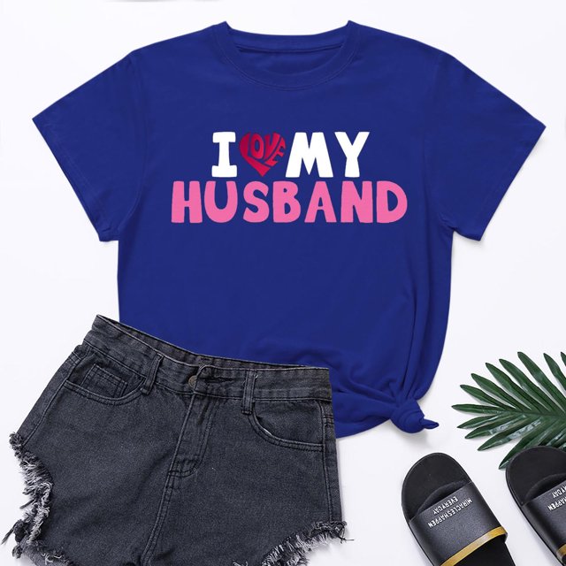 Meichang T-Shirts de la Saint-Valentin pour Femmes, Hauts Mignons avec Motif Cœur, Manches Courtes, Col Rond, Coupe Ample