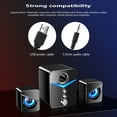 thumbnail image 4 of 3pcs Computer Bluetooth Audio Desktop Wired Desktop Laptop Speaker USB Breathing Combination Sound 9D Surround Sound Hi-Fi Sound Quality Computer Sound Bar, 4 of 7
