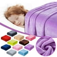 thumbnail image 5 of RBCKVXZ Flannel Fleece Throw Blanket Chocolate - Super Soft Plush Microfiber Solid Blanket for Couch, Bed, Chair, Sofa - Fuzzy Cozy Lightweight - 79x90 Inch, Hot Pink, 5 of 5