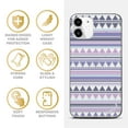 thumbnail image 4 of Case Yard iPhone-12-Mini Case Clear Soft & Flexible TPU Ultra Low Profile Slim Fit Thin Shockproof Transparent Bumper Protective Cover Drop Protective Cell Phone Cases (Purple Aztec), 4 of 8