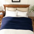 thumbnail image 3 of JOOJA Knit Throw Blanket Super Soft Cozy Blanket for Home, Navy, 60x80", 3 of 6