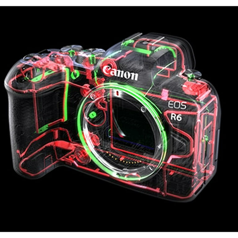 Canon - Canon EOS R6 ボディ＋RF50mm F1.8 STM Canon EOS R6 Mirrorless Camera +50mm f/1.8 STM Lens +Flash