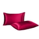 thumbnail image 2 of Paquete de 2 fundas de almohada para cuerpo de satén refrescante | Estuche largo de terciopelo suave y transpirable para durmientes calientes y sudores nocturnos | Comodidad para todas las, 2 of 6
