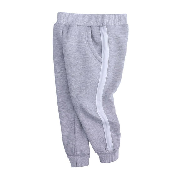 Tfken Toddler Teen Boys Pants Size 2-3 Years Joggers Stretch Comfortable Elastic Waist Color Block Light Gray Trousers