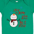 thumbnail image 4 of Inktastic Christmas Let it Snow Cute Snow Man with Snowflakes Boys or Girls Baby Bodysuit, 4 of 5