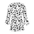 thumbnail image 4 of Spring Tops for Women 2025 Viikei Plus Size Womens Clothes,Women Valentine's Day Love Printed Casual V-Neck Short Sleeve Loose T-Shirt Blouse Tops White XXL, 4 of 5