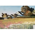 thumbnail image 2 of Cusson, Marie Elaine 32x23 White Modern Wood Framed Museum Art Print Titled - Farmyard Landscape II, 2 of 4