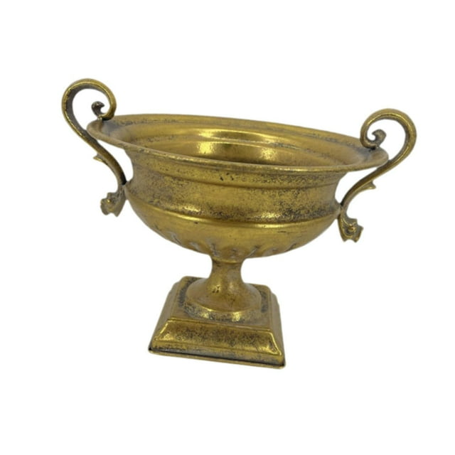 relayinert Design Rétro Pot de Fleurs Jardinière Support d'Arrangement Floral pour Intérieur Extérieur 20.5x18x11.5cm Rétro Doré 24.5x18x10cm