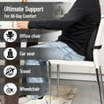 thumbnail image 4 of Mind Reader Lumbar Support Pillow with Air-Cloud Technology, Office Chair Back Cushion, Memory Foam, Black, 4 of 8