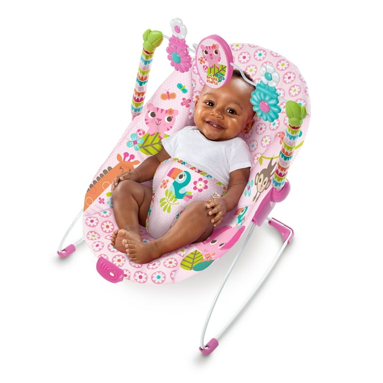 Bright starts pretty cheap pink safari bouncer
