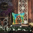 thumbnail image 3 of Cocker Spaniel Hippie Dawg Fabric Decorative Pillow 14 in x 14 in, 3 of 5
