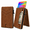 Brown, variant on Slim Pop-Up Wallet for Men, RFID Blocking Aluminum Card Holder with Side Button Access and Cash Slot, Brown