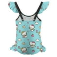 thumbnail image 6 of Hello Kitty Girls One Piece Swimsuits Hawaiian Summer Swimwear Beach Bathing Suit Outfits, 6 of 7