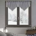 thumbnail image 4 of IMossad Solid Color Windows Curtains, Scalloped Kitchen Curtain, Bathroom Swag Drapes with Rod Pocket, Short Valance Drape for Bedroom Living Room, 4 of 8