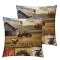 thumbnail image 2 of Acheng Farmhouse Chicken Pillow Cover with Photo， Personalized Throw Pillow Cover for Sofa Wedding Memory Mother's Day Father's Day Birthday Custom Photo Gifts 2pcs 18x18in, 2 of 6