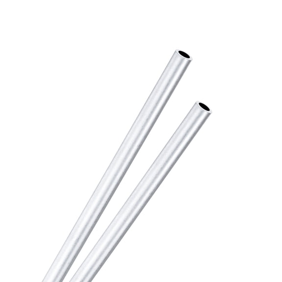 2-Pack 250mm 6063 Aluminum Round Tube, 2mm ID 3mm OD Seamless Aluminum Tubing for DIY Crafting [0.08x0.12x9.8IN]