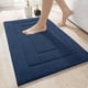 thumbnail image 1 of Non-Slip Bath Mat, Soft Microfiber Bath Mat, Absorbent, Extra Thick Shower Mat for Bathroom, 50 x 80 cm, Navy Blue, 1 of 5