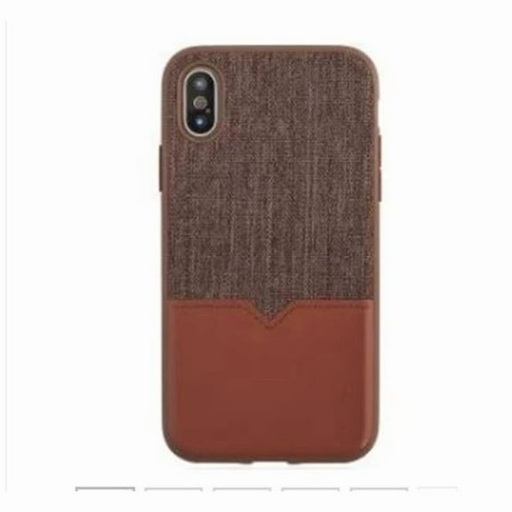 Evutec Unique Heavy Duty Case Compatible with iPhone Xs / iPhone X, Leather   TPU Shockproof Interior Drop Protective Phone Cover- Brigandine/Lava (AFIX  Car Vent Mount Included)