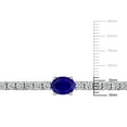 thumbnail image 2 of Everly Women's 6 3/4ct TGW Created Blue & Created White Sapphire Sterling Silver Tennis Bracelet, 2 of 8