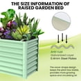 thumbnail image 4 of 1pcs Galvanized Raised Garden Bed Kit, Galvanized Planter Raised Garden Boxes Outdoor, Oval Metal Raised Garden Beds for Vegetables, 4 of 10