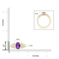 thumbnail image 4 of ANGARA Natural 1.6 Ct. Amethyst with Diamond Side Stones Ring in 14K Yellow Gold for Women (Ring Size: 3), 4 of 9