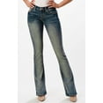thumbnail image 2 of Grace In LA Women's Fleur De Lis Embroidered Pockets Bootcut Stretch Jeans (28), 2 of 3