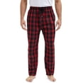 thumbnail image 4 of QPNGRP Mens Fleece Plaid Pajama Pants Bottoms with Pockets Cozy Sleepwear Lounge Wear Red M, 4 of 8