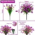 thumbnail image 4 of ZOELNIC 8 Bundles Artificial Flowers Outdoor, Plastic Faux Flowers Plants UV Resistant Greenery Plants Artificial Fake Plants Indoor Outside Home Garden Spring Summer Decor(Fuchsia）, 4 of 6
