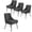 black, variant on SEYNAR Modern Glam Velvet Black Metal Legs Dining Chairs or Vanity Chairs Set of 2 with Rear Handle(Black)