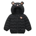 thumbnail image 4 of Esaierr 1-5Y Boys Girls Winter Warm down Cotton Coats for Kids Baby Thickened Puffer Coats Ears Hooded Cotton Outerwear, 4 of 9